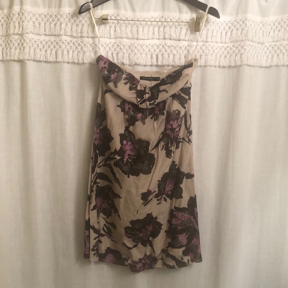 Floral print strapless The Limited dress size 2